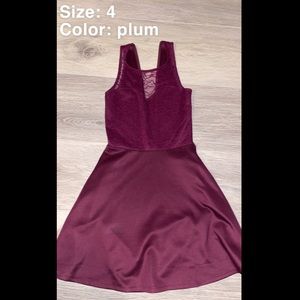 Plum colored lace dress